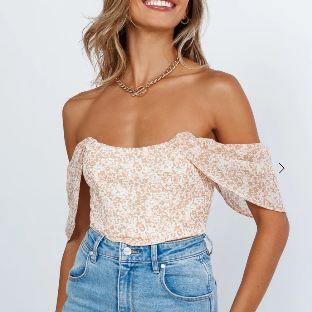 NWT Hello Molly Floral Picnic Dance Crop Top